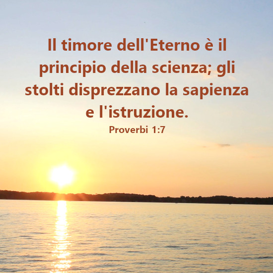 Frasi Bibliche Proverbi 1 7