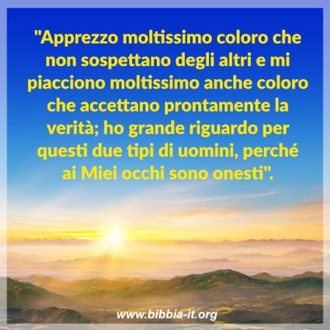 Dio ama le persone oneste