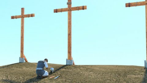 La preghiera prima della croce