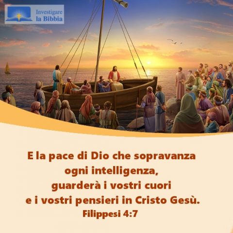 Gesù predicò ai discepoli sulla barca in riva al mare