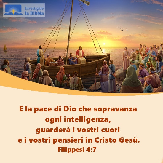 Gesù predicò ai discepoli sulla barca in riva al mare
