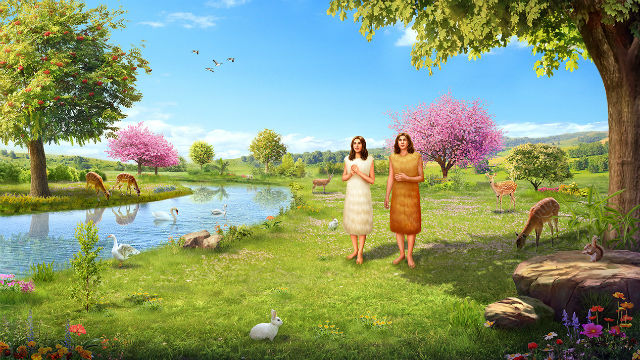 Adamo ed Eva vissero nel giardino dell'Eden fatto da Dio.