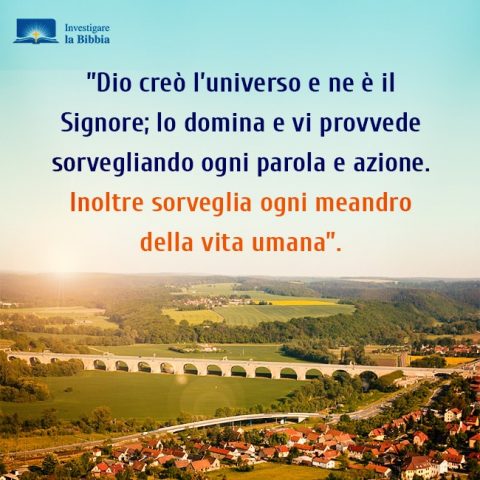 Il sole fatto da Dio nutre la terra