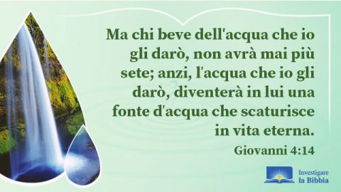 Dio fornisce l'acqua viva della vita umana