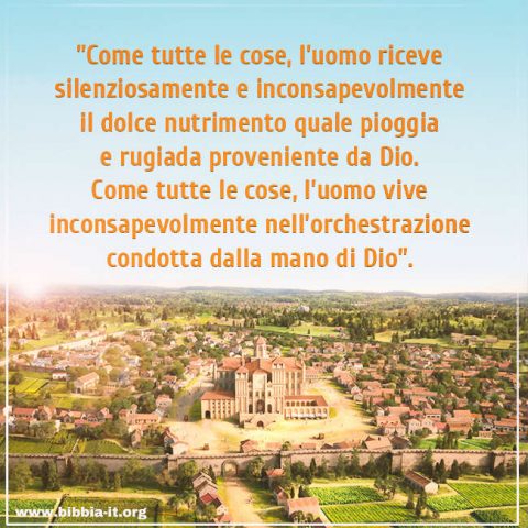 l’uomo vive inconsapevolmente nell’orchestrazione condotta dalla mano di Dio