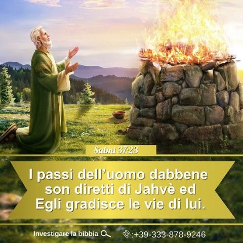Giobbe offrì un sacrificio a Dio.