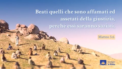 Signore Gesù pradica ai Suo discepoli sulla montagna