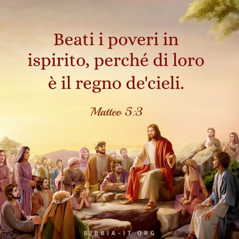Gesù predicò sulla montagna alle persone che Lo seguivano.