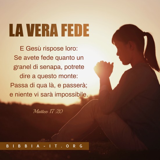 Frasi bibliche: Matteo 17:20 | Investigare la Bibbia