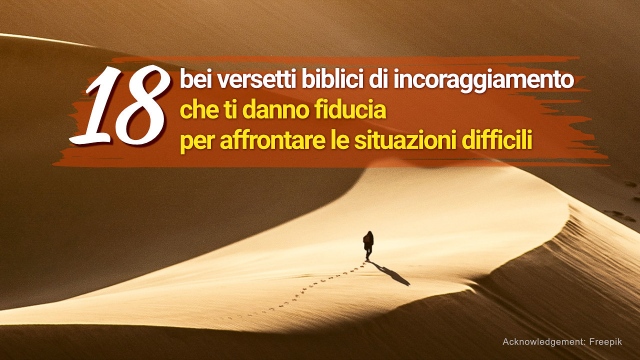 versetti biblici di incoraggiamento più belli