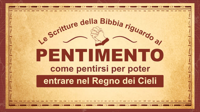 Le Scritture della Bibbia riguardo al pentimento
