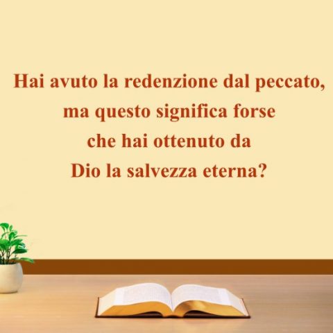 la redenzione dal peccato